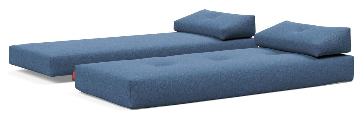 Sigmund Oak Sovesofa, Bouclé/Blue - Unoliving.com