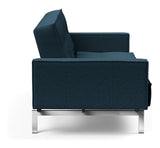 Splitback Chrome Sovesofa m. armlæn, Argus/Navy Blue - Unoliving.com