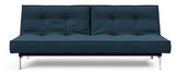 Splitback Chrome Sovesofa, Argus/Navy Blue - Unoliving.com