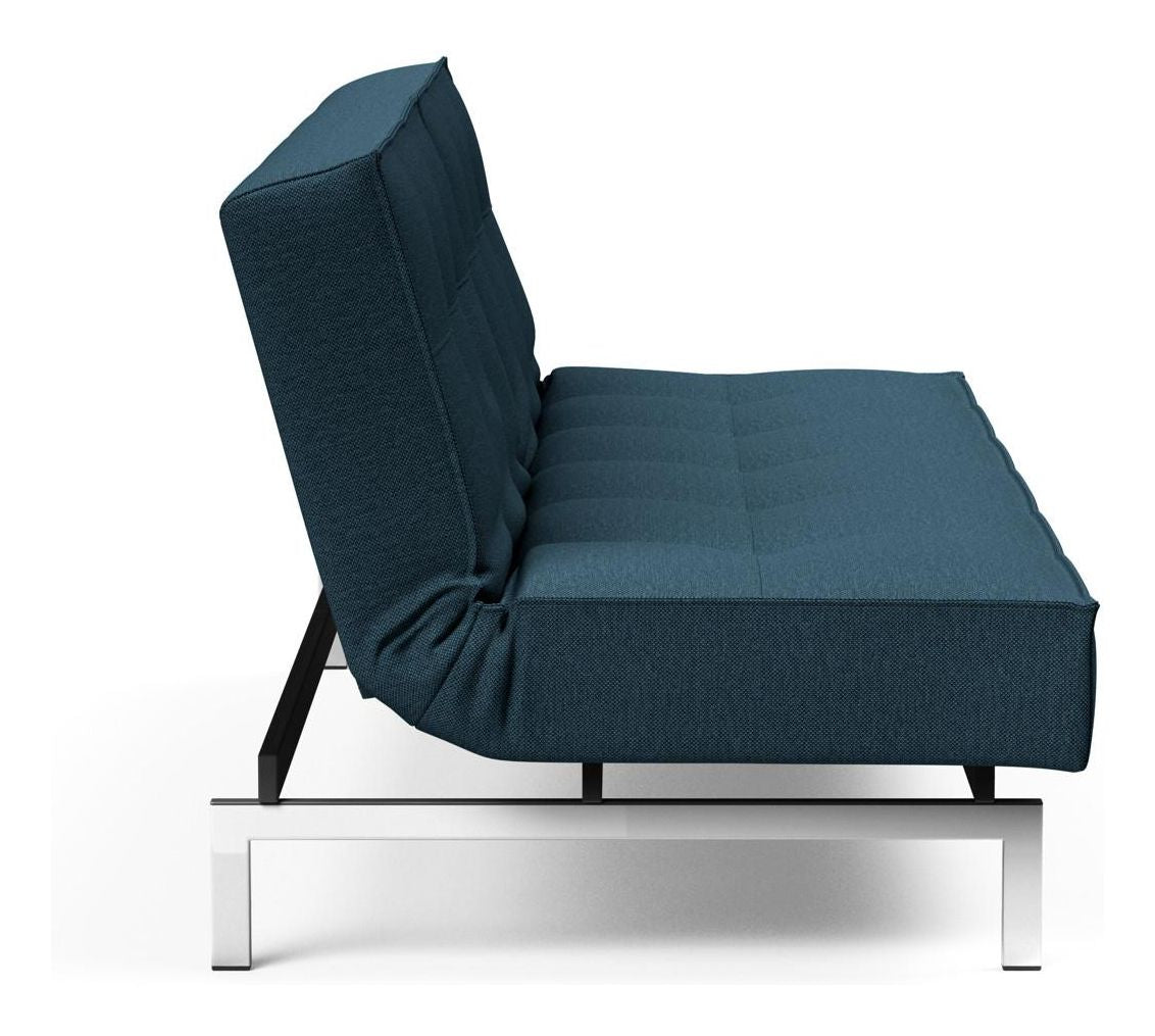 Splitback Chrome Sovesofa, Argus/Navy Blue - Unoliving.com