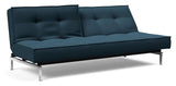 Splitback Chrome Sovesofa, Argus/Navy Blue - Unoliving.com