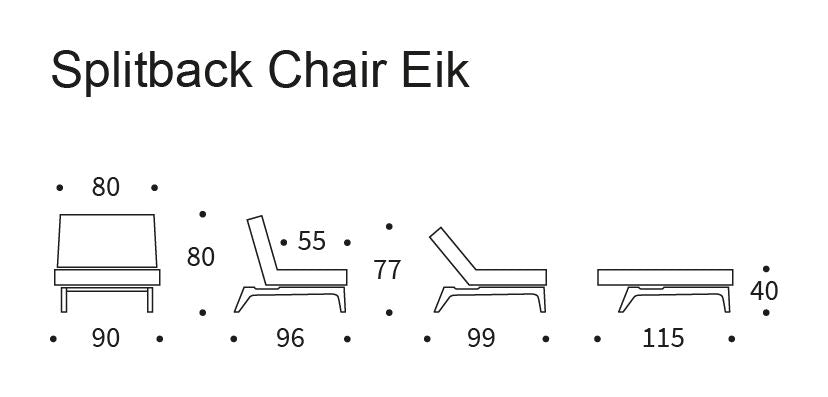 Splitback Eik Loungestol, Røget eg, Burned Curry - Unoliving.com