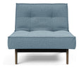 Splitback Eik Loungestol, Røget eg, Mixed Dance/Light Blue - Unoliving.com