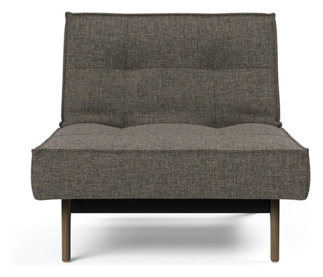 Splitback Eik Loungestol, Røget eg, Flashtex, Dark grey - Unoliving.com