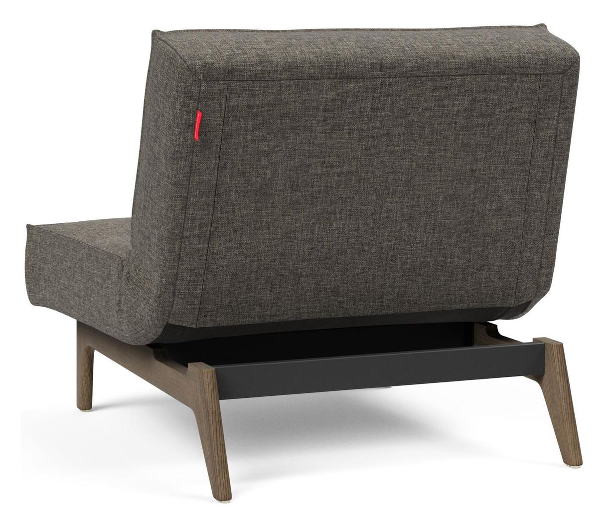 Splitback Eik Loungestol, Røget eg, Flashtex, Dark grey - Unoliving.com