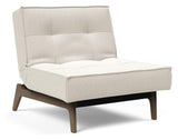 Splitback Eik Loungestol, Røget eg, Offwhite Bouclé - Unoliving.com