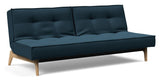 Splitback Eik Sovesofa, Eg, Argus/Navy Blue - Unoliving.com