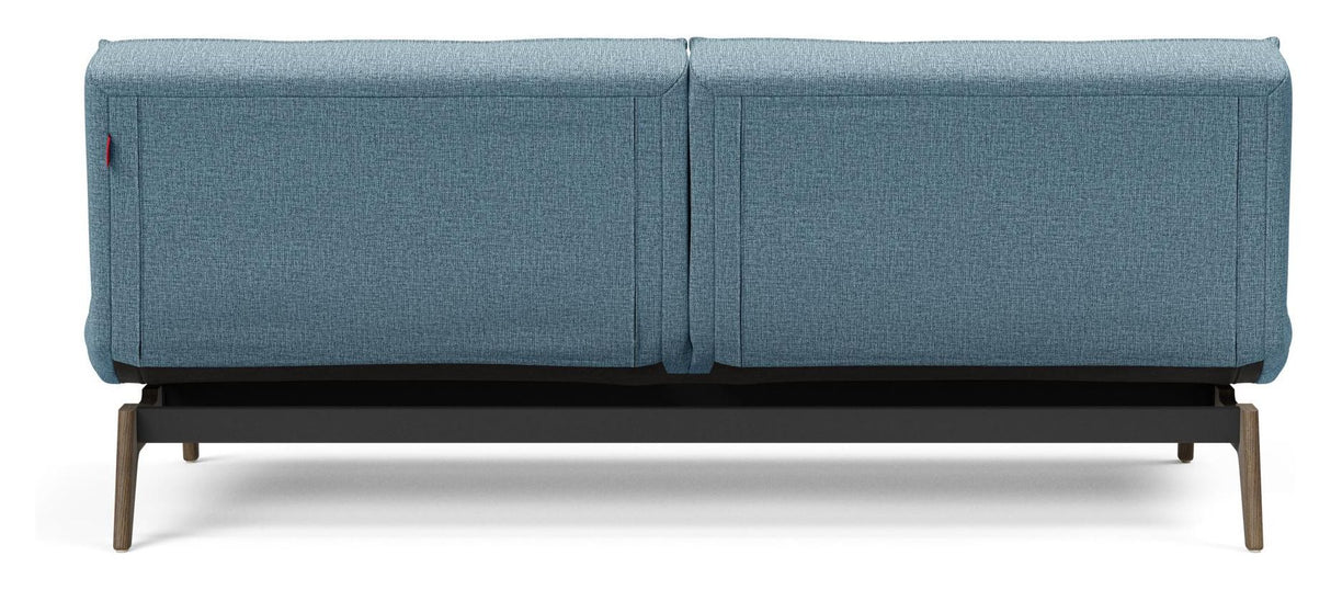 Splitback Eik Sovesofa, Røget eg, Mixed Dance/Light Blue - Unoliving.com