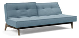 Splitback Eik Sovesofa, Røget eg, Mixed Dance/Light Blue - Unoliving.com