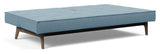 Splitback Eik Sovesofa, Røget eg, Mixed Dance/Light Blue - Unoliving.com