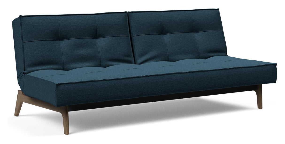 Splitback Eik Sovesofa, Røget eg, Argus/Navy Blue - Unoliving.com