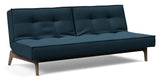 Splitback Eik Sovesofa, Røget eg, Argus/Navy Blue - Unoliving.com