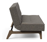 Splitback Eik Sovesofa, Røget eg, Flashtex, Dark grey - Unoliving.com