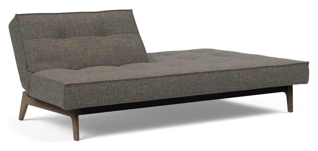 Splitback Eik Sovesofa, Røget eg, Flashtex, Dark grey - Unoliving.com