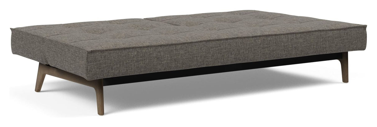 Splitback Eik Sovesofa, Røget eg, Flashtex, Dark grey - Unoliving.com