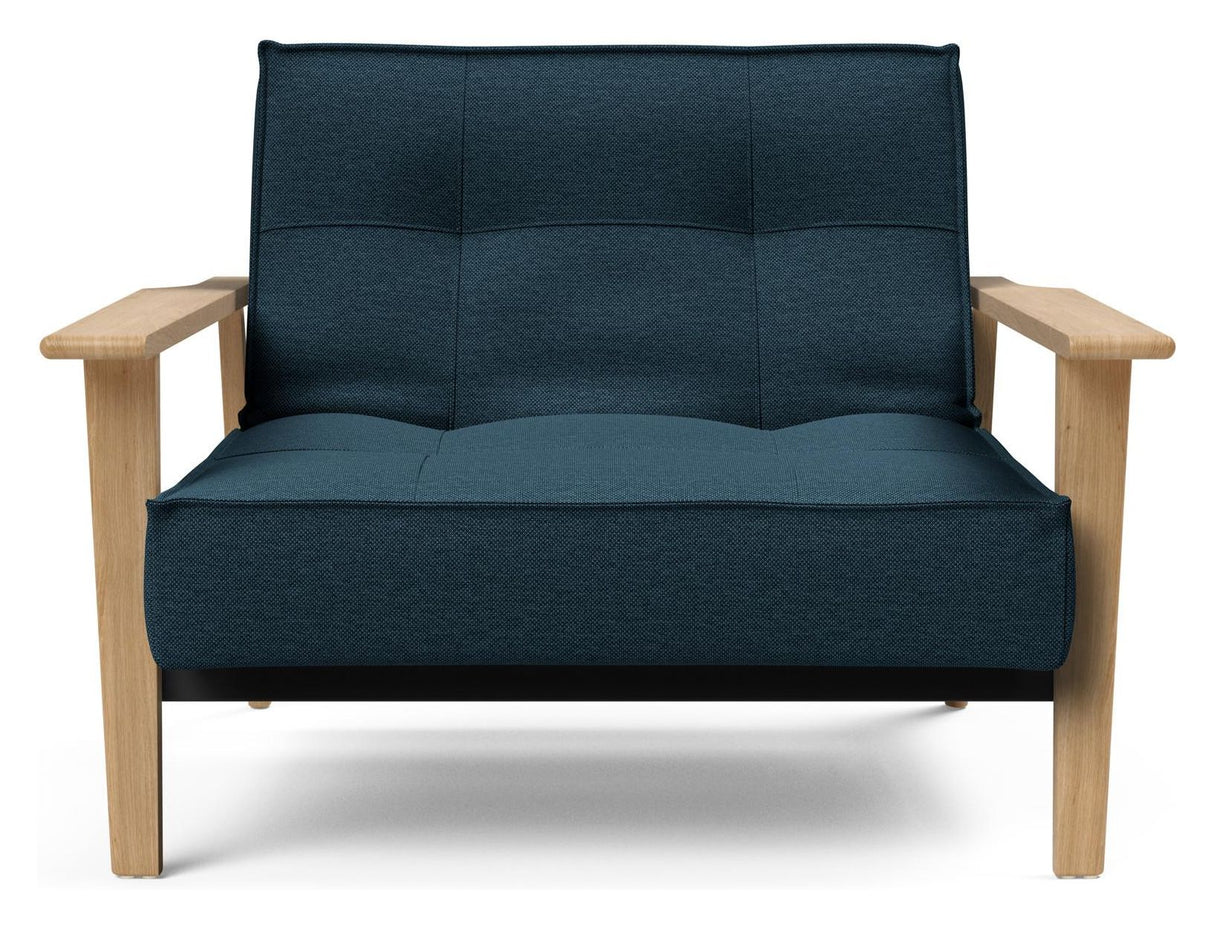 Splitback Frej Loungestol, Eg, Argus/Navy Blue - Unoliving.com