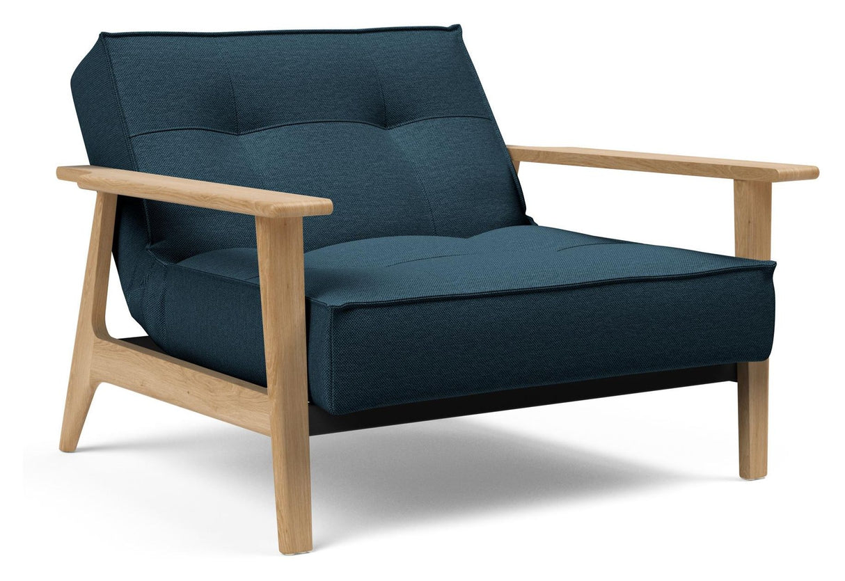 Splitback Frej Loungestol, Eg, Argus/Navy Blue - Unoliving.com