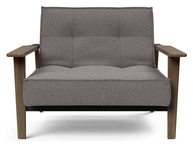 Splitback Frej Loungestol, Røget eg, Mixed Dance/Grey - Unoliving.com