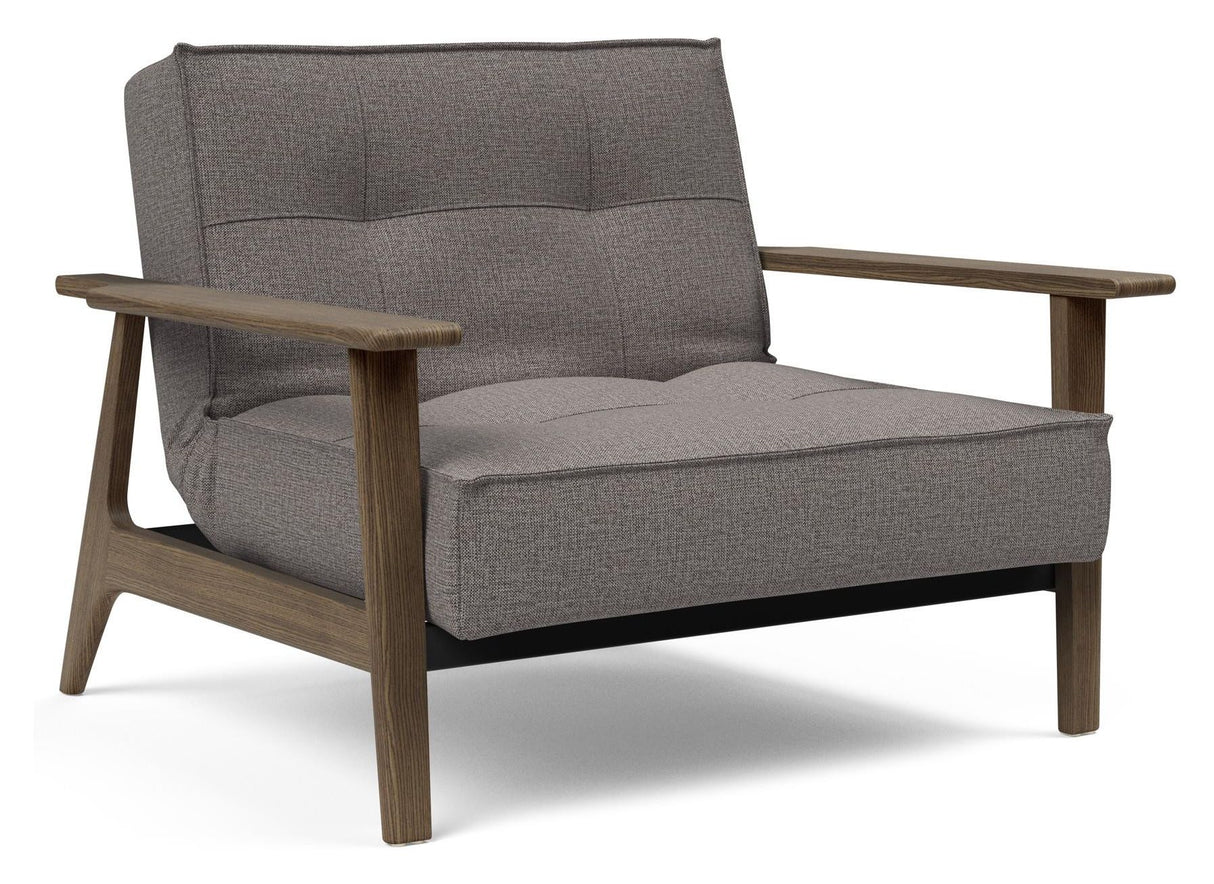 Splitback Frej Loungestol, Røget eg, Mixed Dance/Grey - Unoliving.com