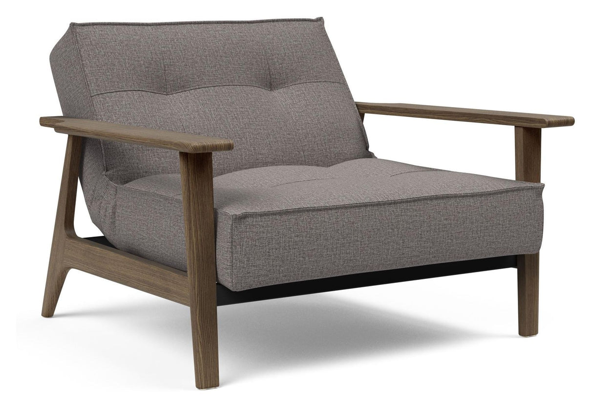 Splitback Frej Loungestol, Røget eg, Mixed Dance/Grey - Unoliving.com