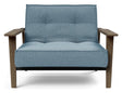 Splitback Frej Loungestol, Røget eg, Mixed Dance/Light Blue - Unoliving.com