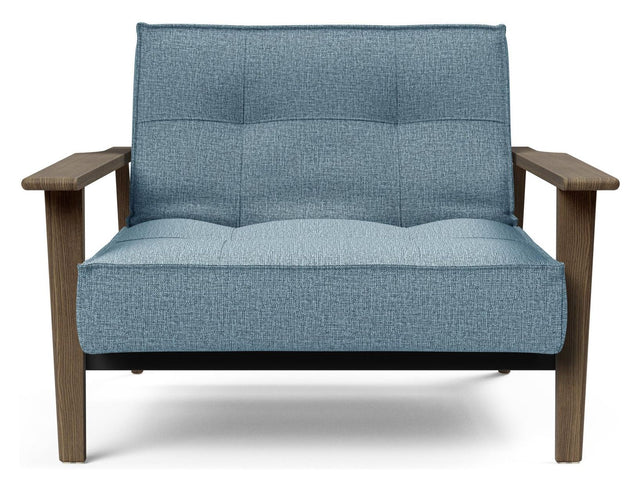 Splitback Frej Loungestol, Røget eg, Mixed Dance/Light Blue - Unoliving.com