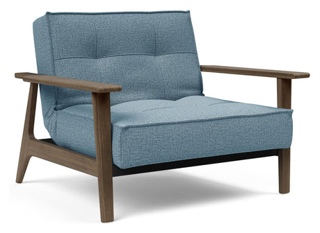 Splitback Frej Loungestol, Røget eg, Mixed Dance/Light Blue - Unoliving.com