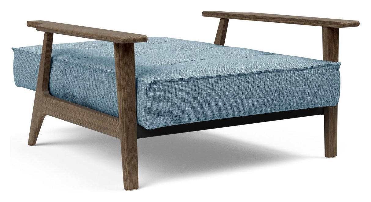 Splitback Frej Loungestol, Røget eg, Mixed Dance/Light Blue - Unoliving.com