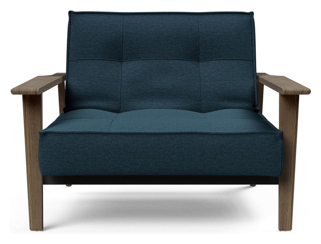 Splitback Frej Loungestol, Røget eg, Argus/Navy Blue - Unoliving.com