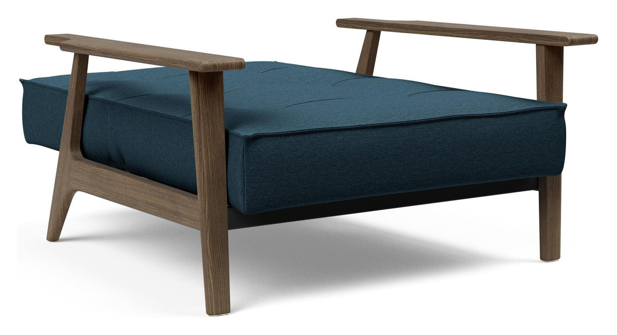 Splitback Frej Loungestol, Røget eg, Argus/Navy Blue - Unoliving.com