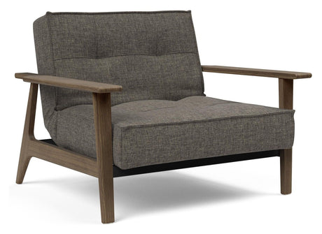 Splitback Frej Loungestol, Røget eg, Flashtex, Dark grey - Unoliving.com