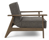 Splitback Frej Loungestol, Røget eg, Flashtex, Dark grey - Unoliving.com