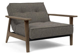 Splitback Frej Loungestol, Røget eg, Flashtex, Dark grey - Unoliving.com