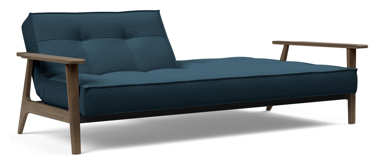 Splitback Frej Sovesofa, Røget eg, Argus/Navy Blue - Unoliving.com