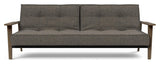 Splitback Frej Sovesofa, Røget eg, Flashtex, Dark grey - Unoliving.com