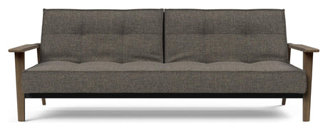 Splitback Frej Sovesofa, Røget eg, Flashtex, Dark grey - Unoliving.com