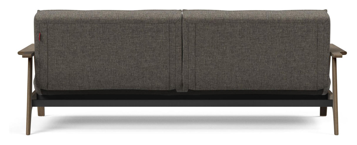 Splitback Frej Sovesofa, Røget eg, Flashtex, Dark grey - Unoliving.com