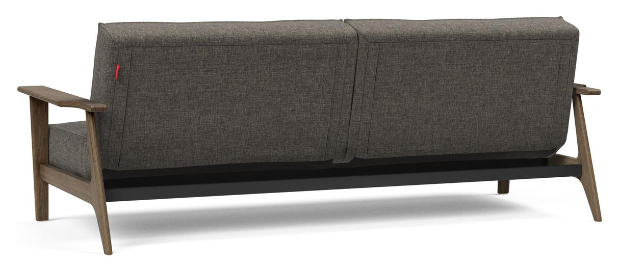 Splitback Frej Sovesofa, Røget eg, Flashtex, Dark grey - Unoliving.com