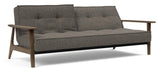 Splitback Frej Sovesofa, Røget eg, Flashtex, Dark grey - Unoliving.com