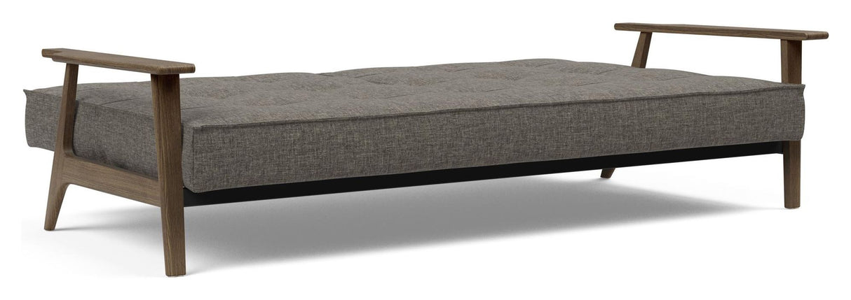 Splitback Frej Sovesofa, Røget eg, Flashtex, Dark grey - Unoliving.com