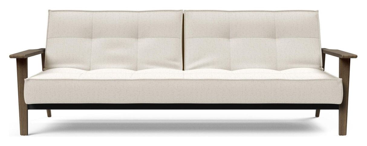 Splitback Frej Sovesofa, Røget eg, Offwhite Bouclé - Unoliving.com