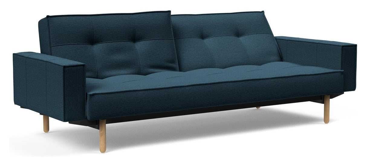 Splitback Stem Sovesofa m. armlæn, Argus/Navy Blue - Unoliving.com