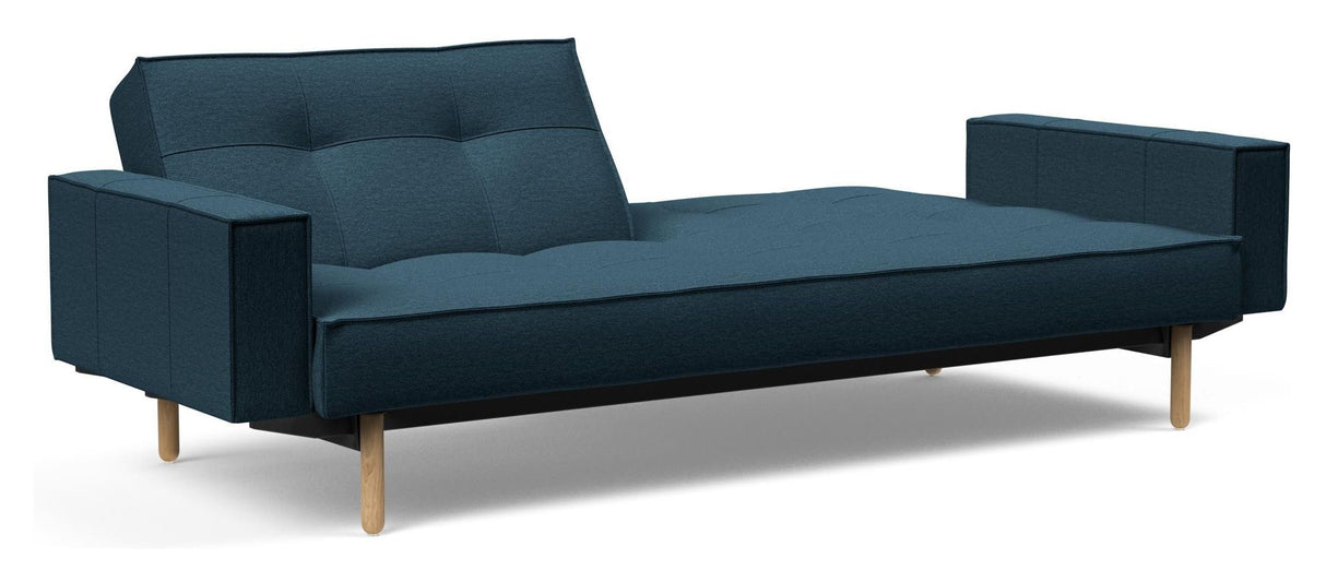 Splitback Stem Sovesofa m. armlæn, Argus/Navy Blue - Unoliving.com