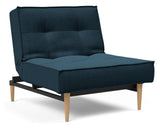 Splitback Styletto Loungestol, Lys træ, Argus/Navy Blue - Unoliving.com