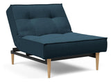 Splitback Styletto Loungestol, Lys træ, Argus/Navy Blue - Unoliving.com