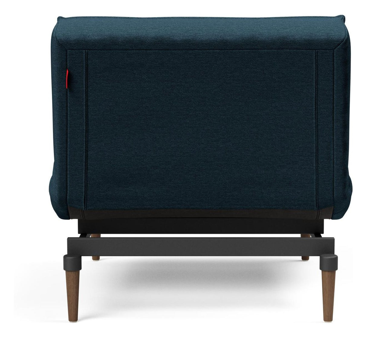 Splitback Styletto Loungestol, Mørk træ, Argus/Navy Blue - Unoliving.com