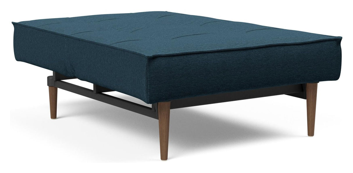 Splitback Styletto Loungestol, Mørk træ, Argus/Navy Blue - Unoliving.com