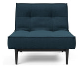 Splitback Styletto Loungestol, Sort, Argus/Navy Blue - Unoliving.com