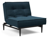 Splitback Styletto Loungestol, Sort, Argus/Navy Blue - Unoliving.com