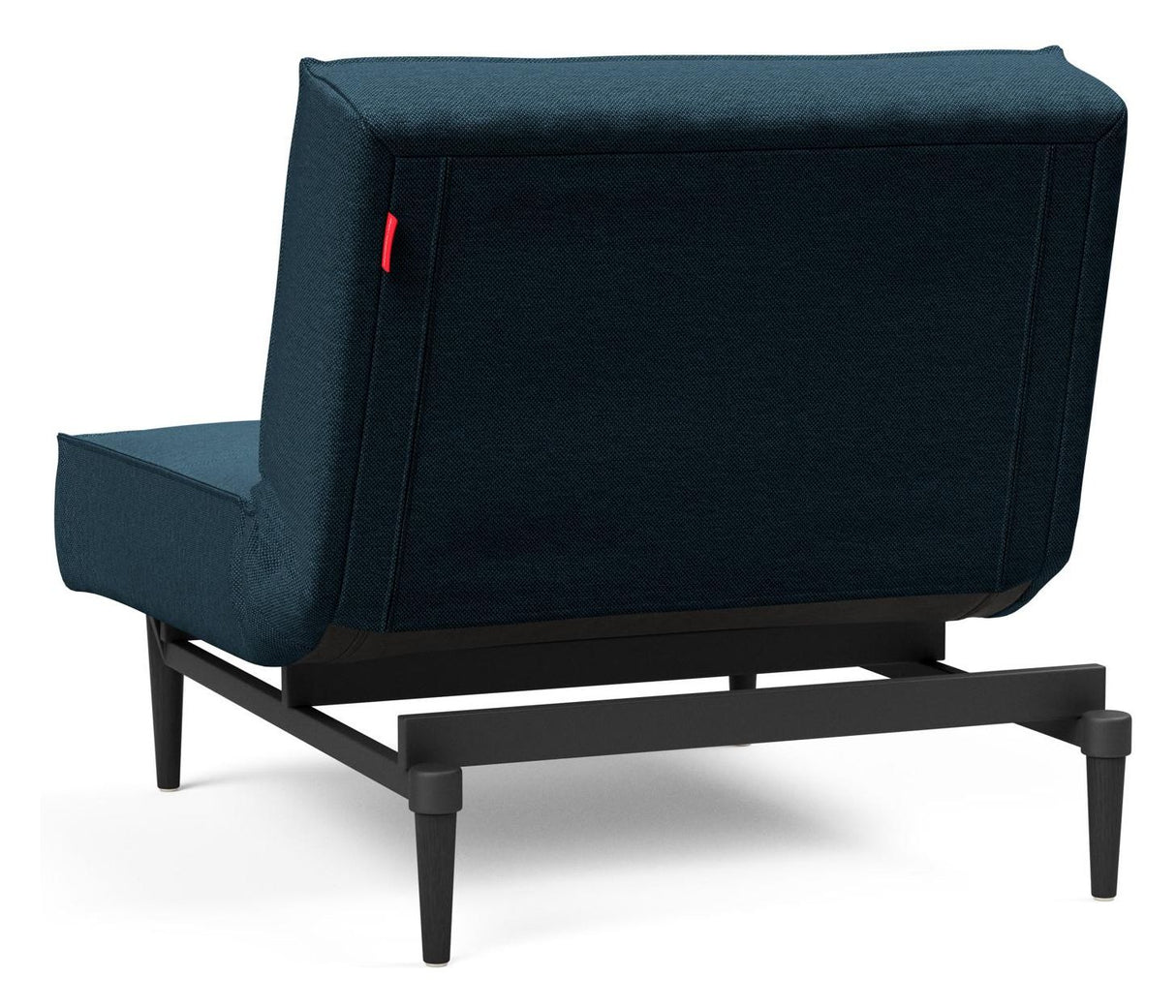 Splitback Styletto Loungestol, Sort, Argus/Navy Blue - Unoliving.com